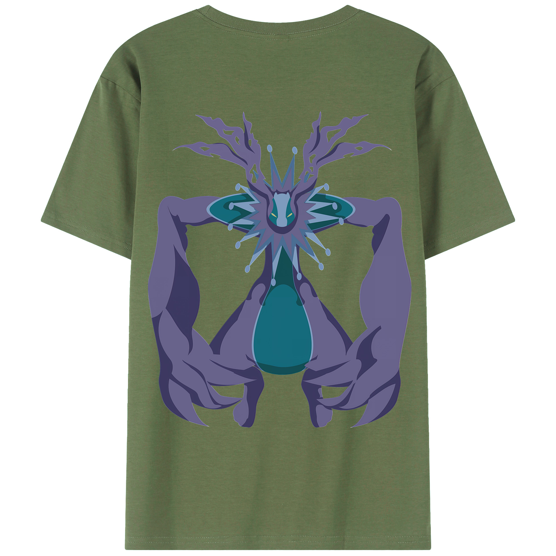 （画像用） Digimon デジタルモンスター/デジモン 綿100％ メンズ半袖Tシャツ（バックプリント） 通気性